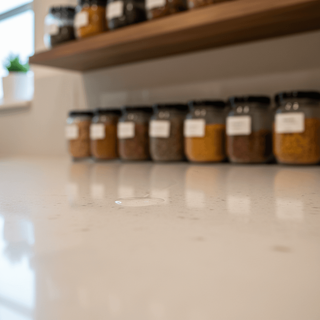 Close-up of professionally cleaned surface showing attention to detail